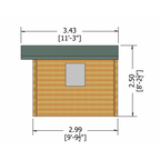 Shire Dalby log cabin – render view 2