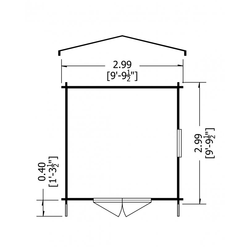 Shire Dalby log cabin – floor plan