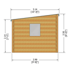 Shire Dean log cabin – render view 2