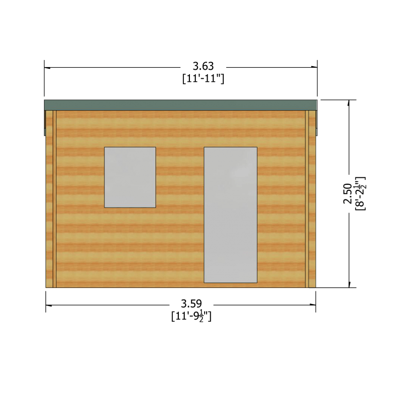 Shire Dean log cabin – render view 3