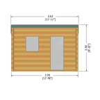 Shire Dean log cabin – render view 3