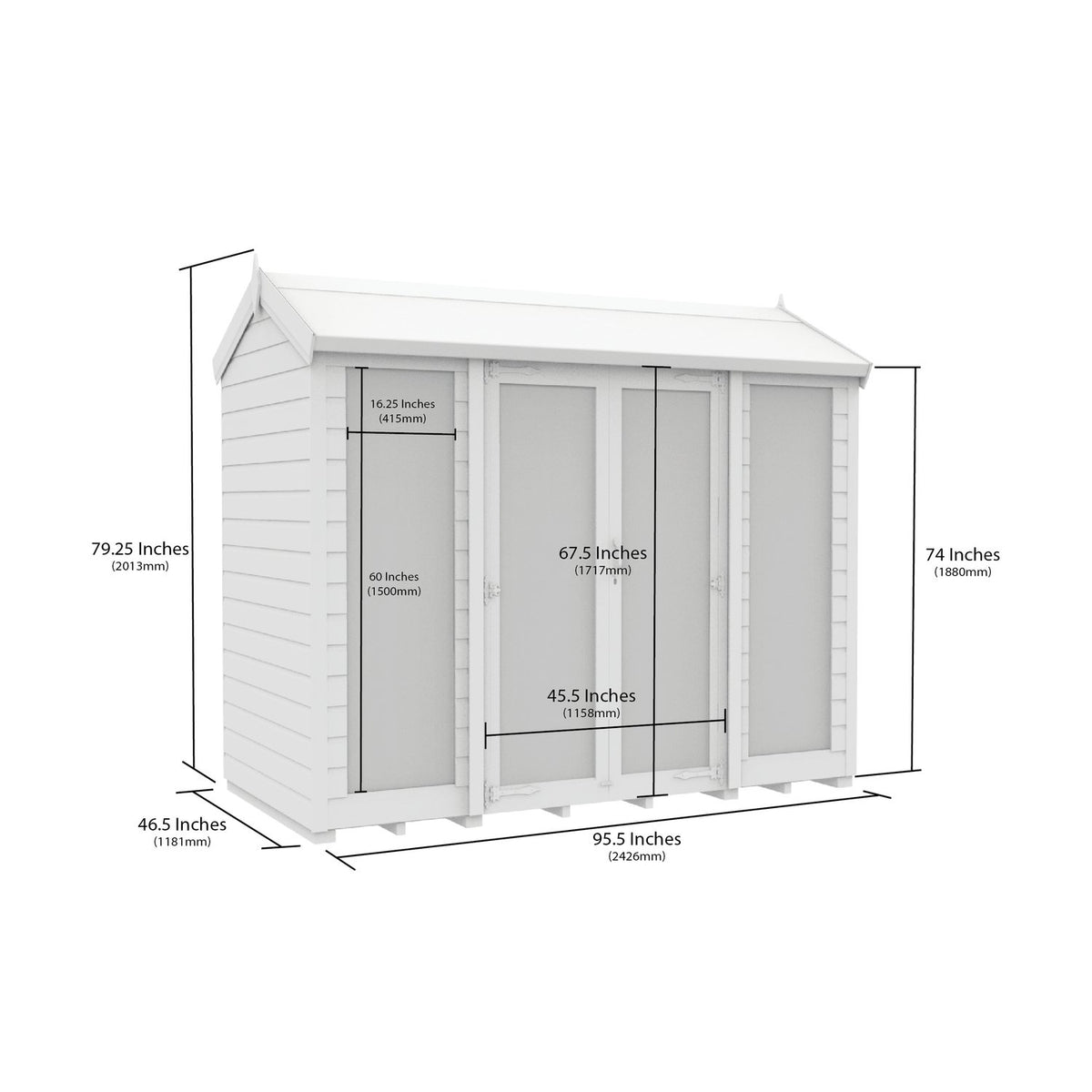 DIY Sheds – Apex Full Glass Summer House