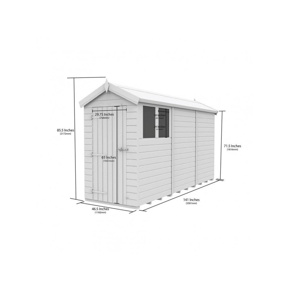 DIY Sheds – Apex Shed – Double Door – view 23