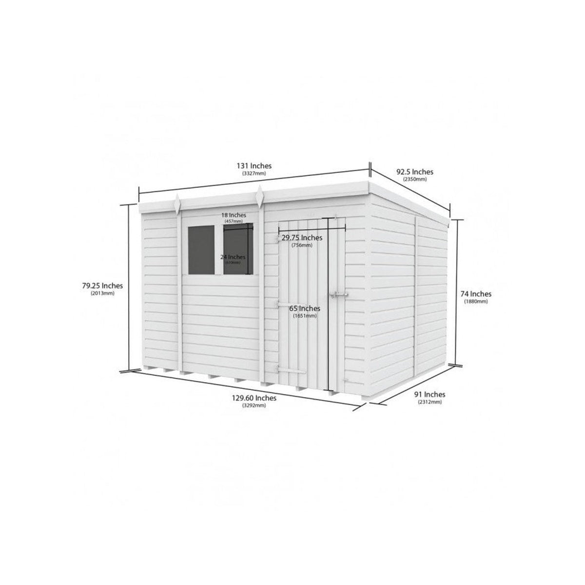 DIY Sheds – Composite Pent Shed – view 25
