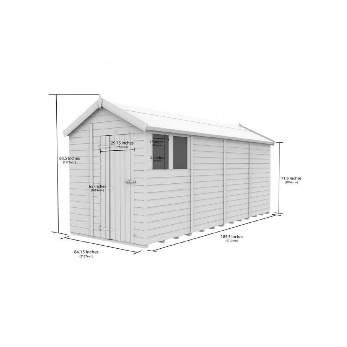 DIY Sheds – Apex Shed – Double Door – view 99