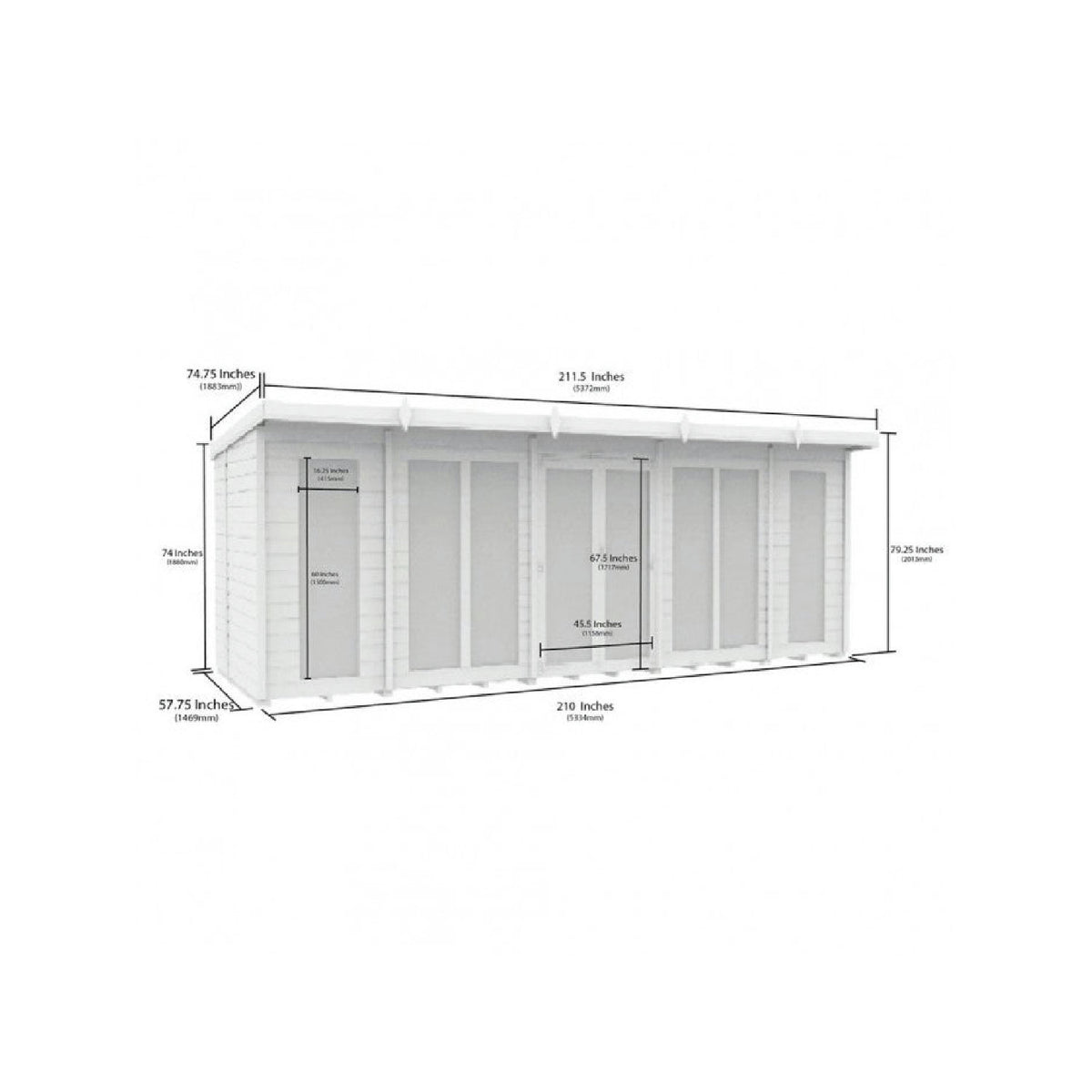 DIY Sheds – Pent Full Glass Summer House