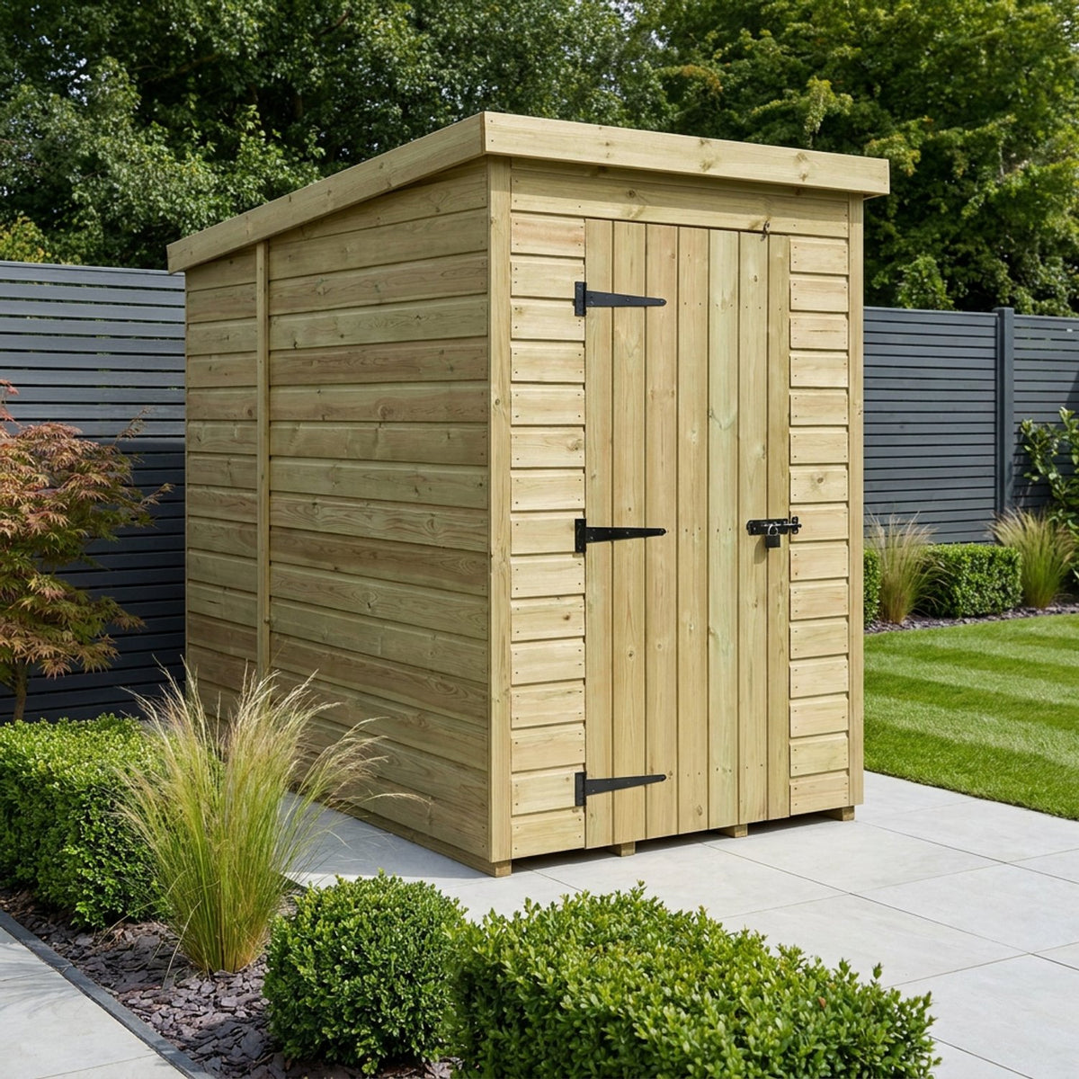DIY Sheds – Pent Shed – Single Door – view 161
