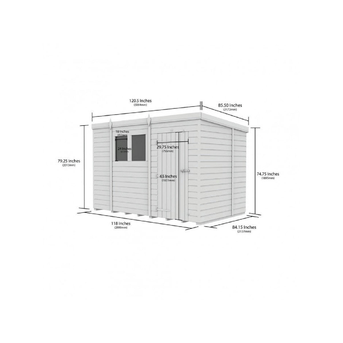 DIY Sheds – Composite Pent Shed