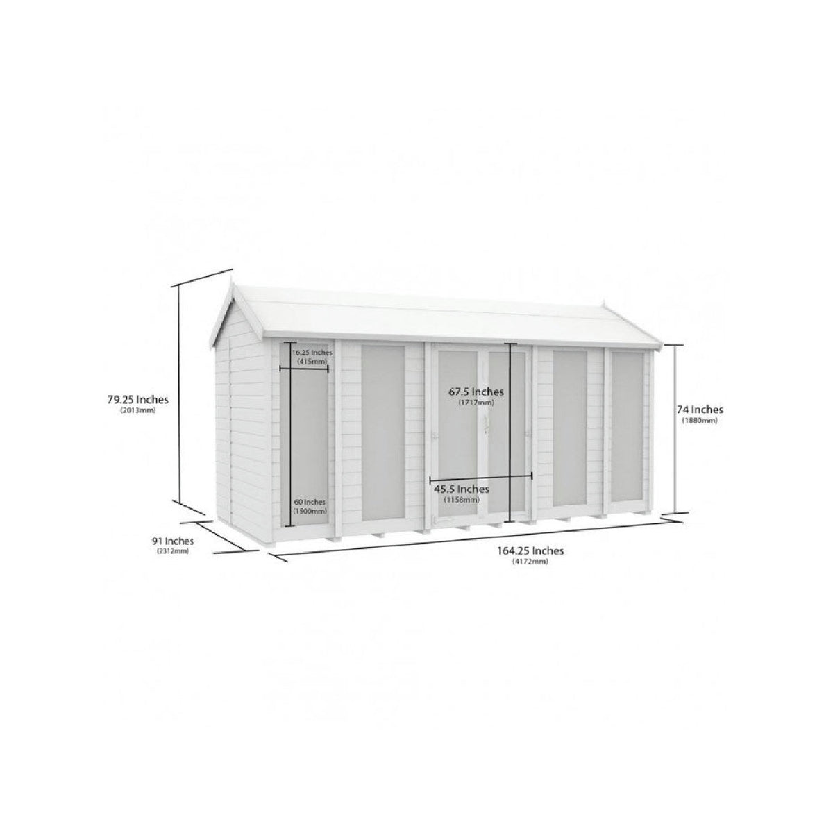 DIY Sheds – Apex Full Glass Summer House