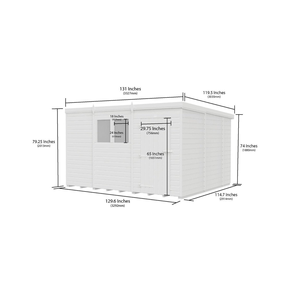 DIY Sheds – Composite Pent Shed – view 15
