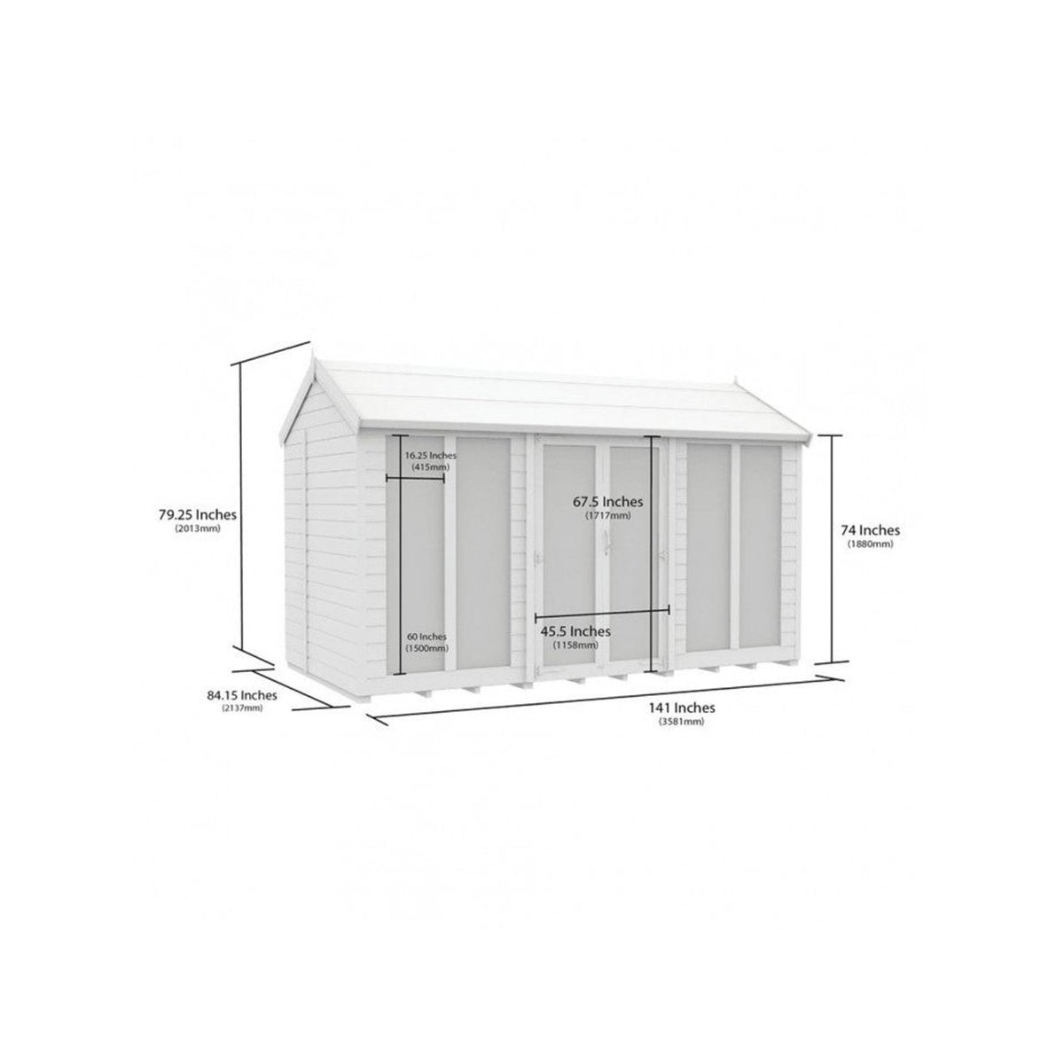 DIY Sheds – Apex Full Glass Summer House