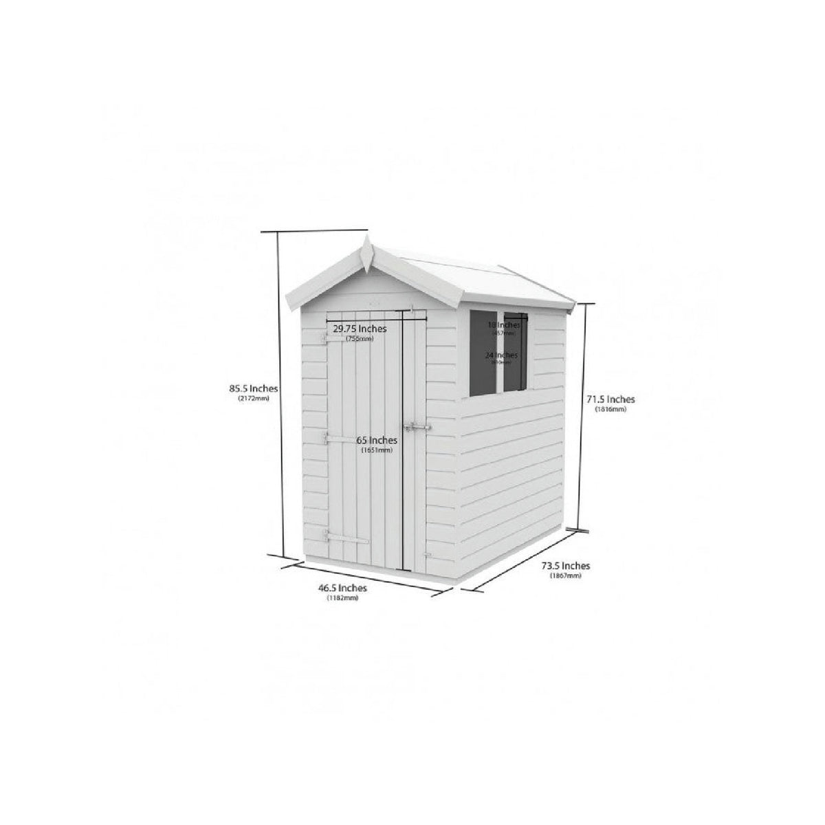 DIY Sheds – Apex Shed – Double Door – view 45