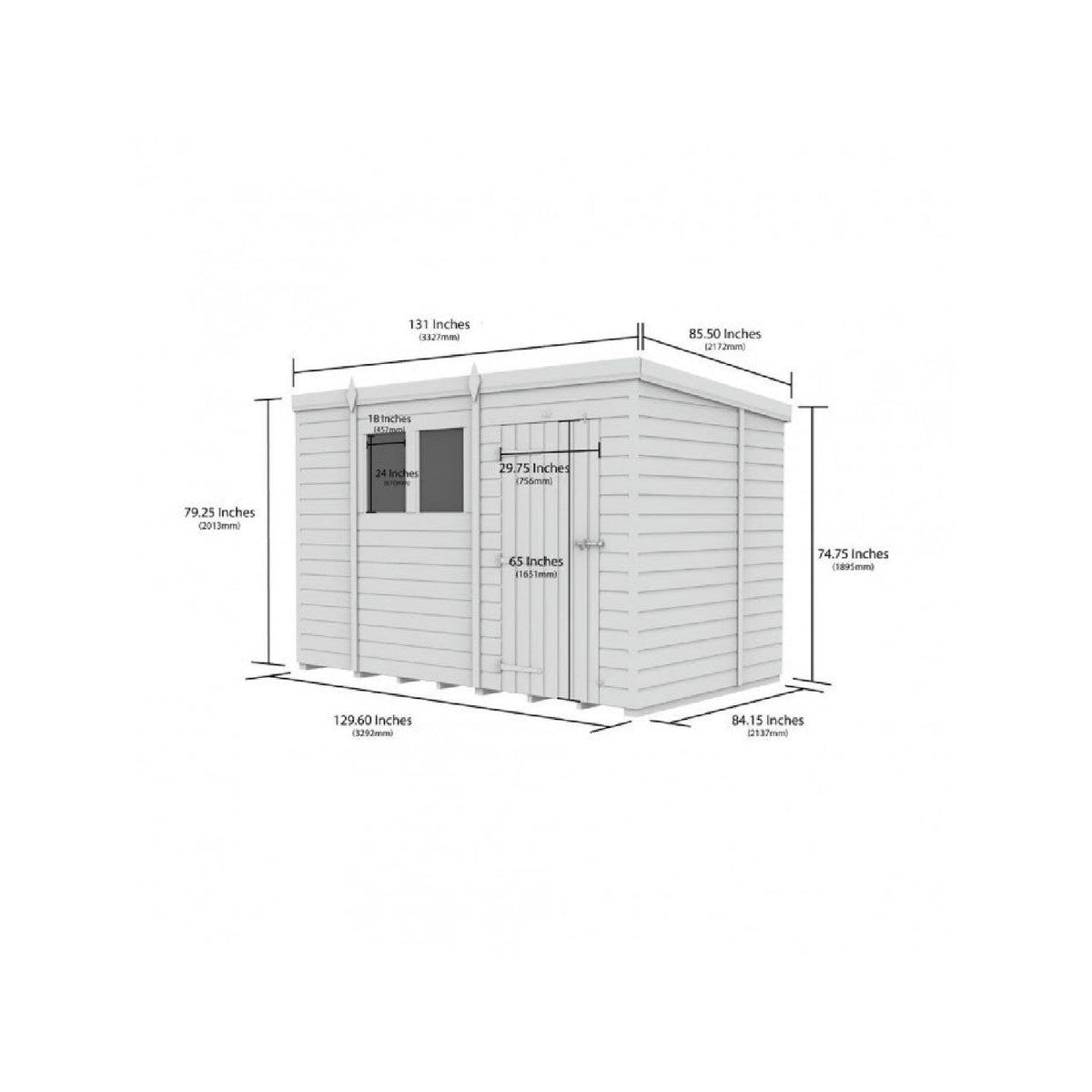 DIY Sheds – Composite Pent Shed – view 24