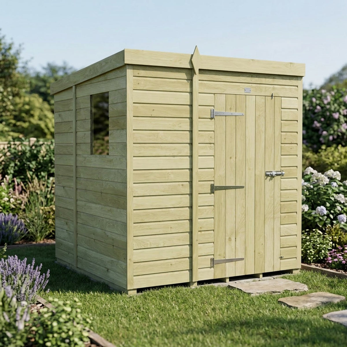 DIY Sheds – Pent Shed – Single Door – view 178