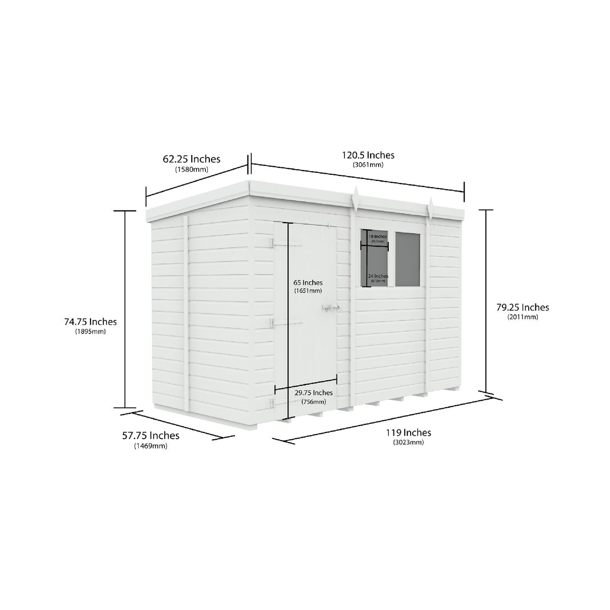 DIY Sheds – Composite Pent Shed