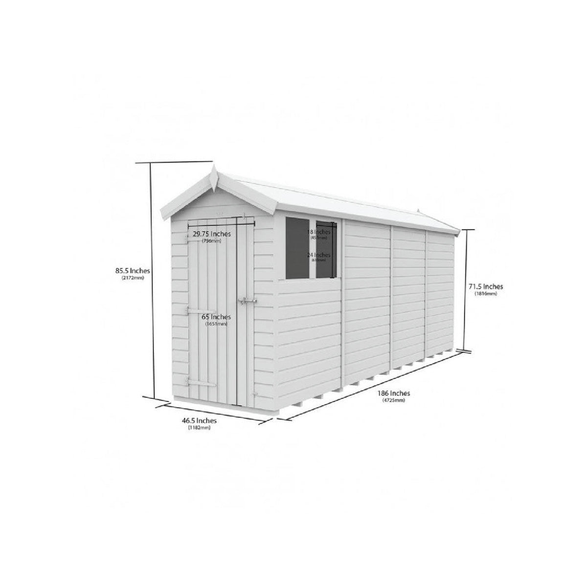 DIY Sheds – Apex Shed – Double Door – view 31