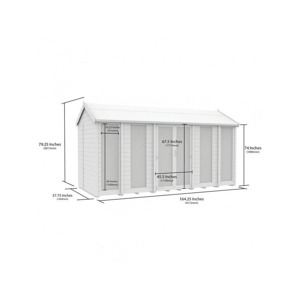 DIY Sheds – Apex Full Glass Summer House