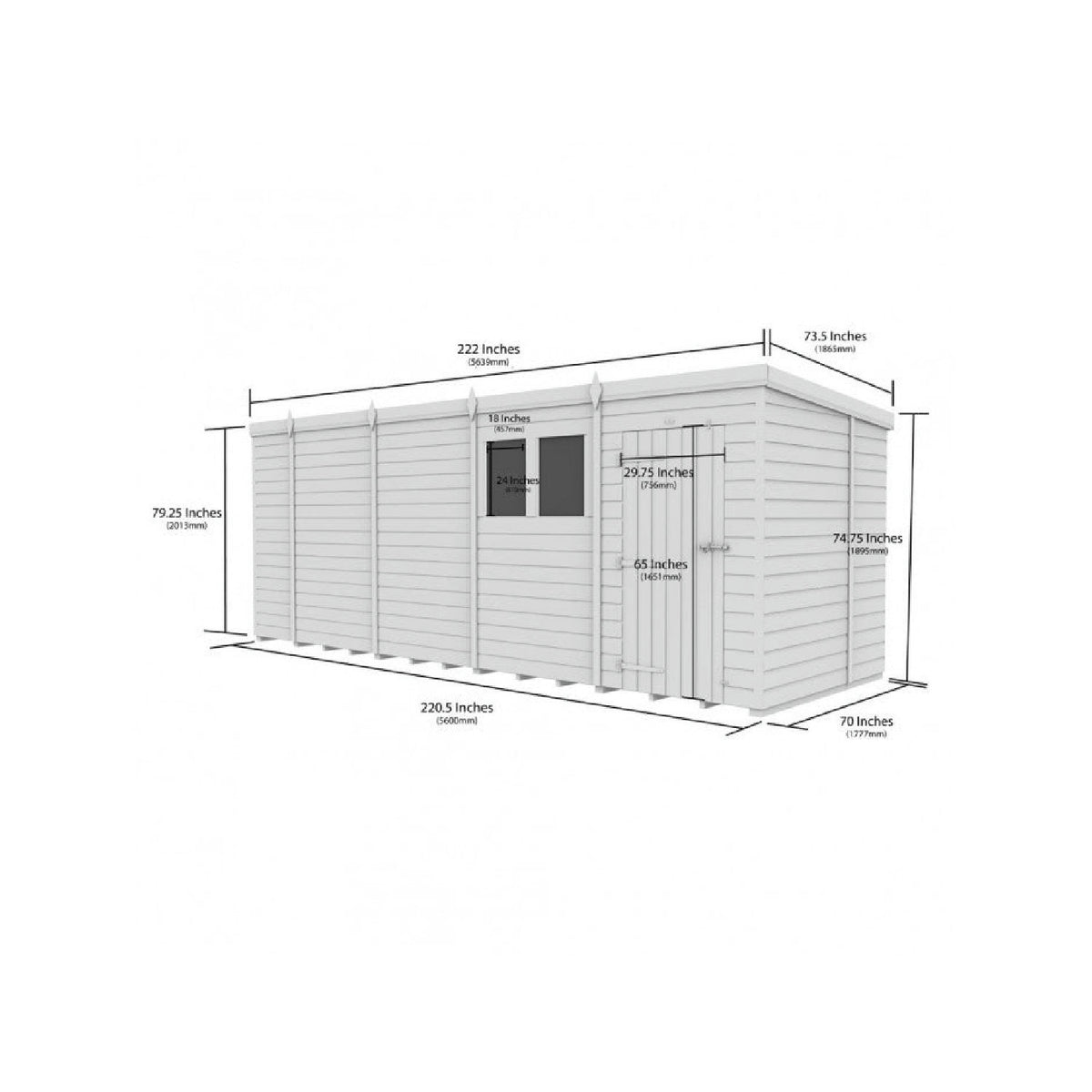 DIY Sheds – Composite Pent Shed – view 119