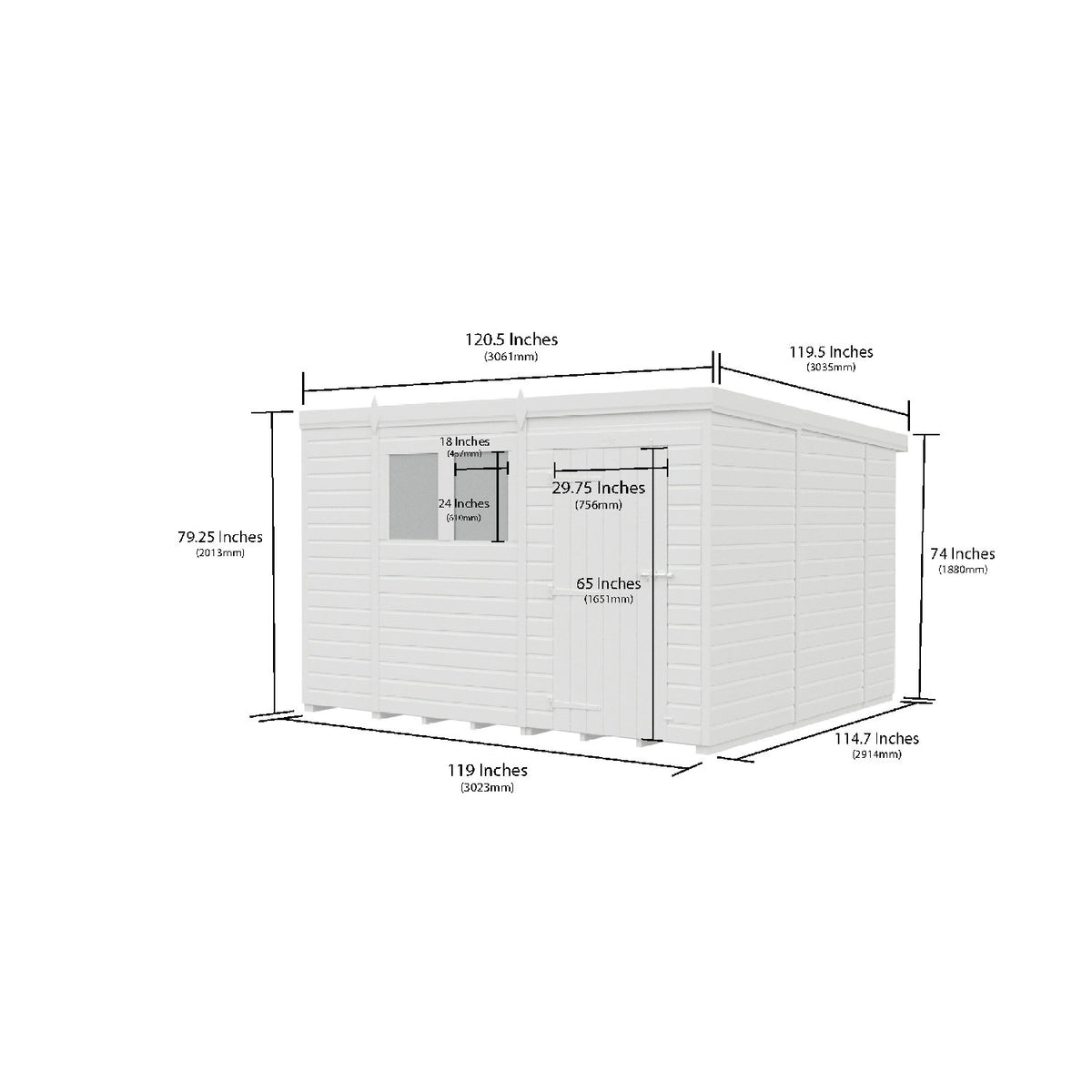 DIY Sheds – Composite Pent Shed