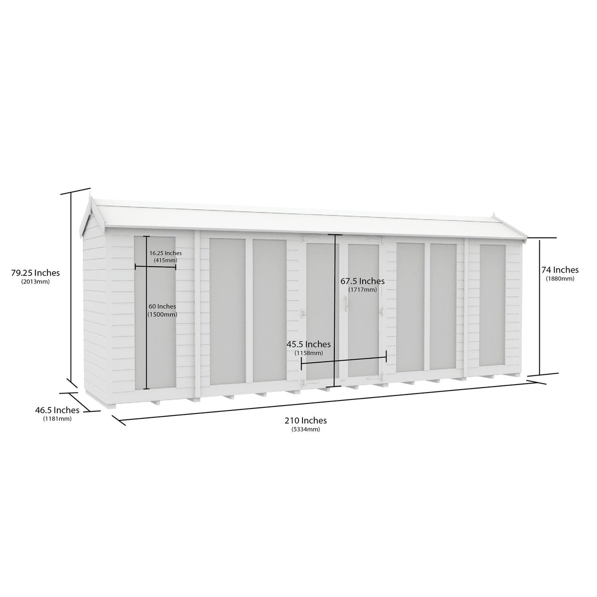 DIY Sheds – Apex Full Glass Summer House