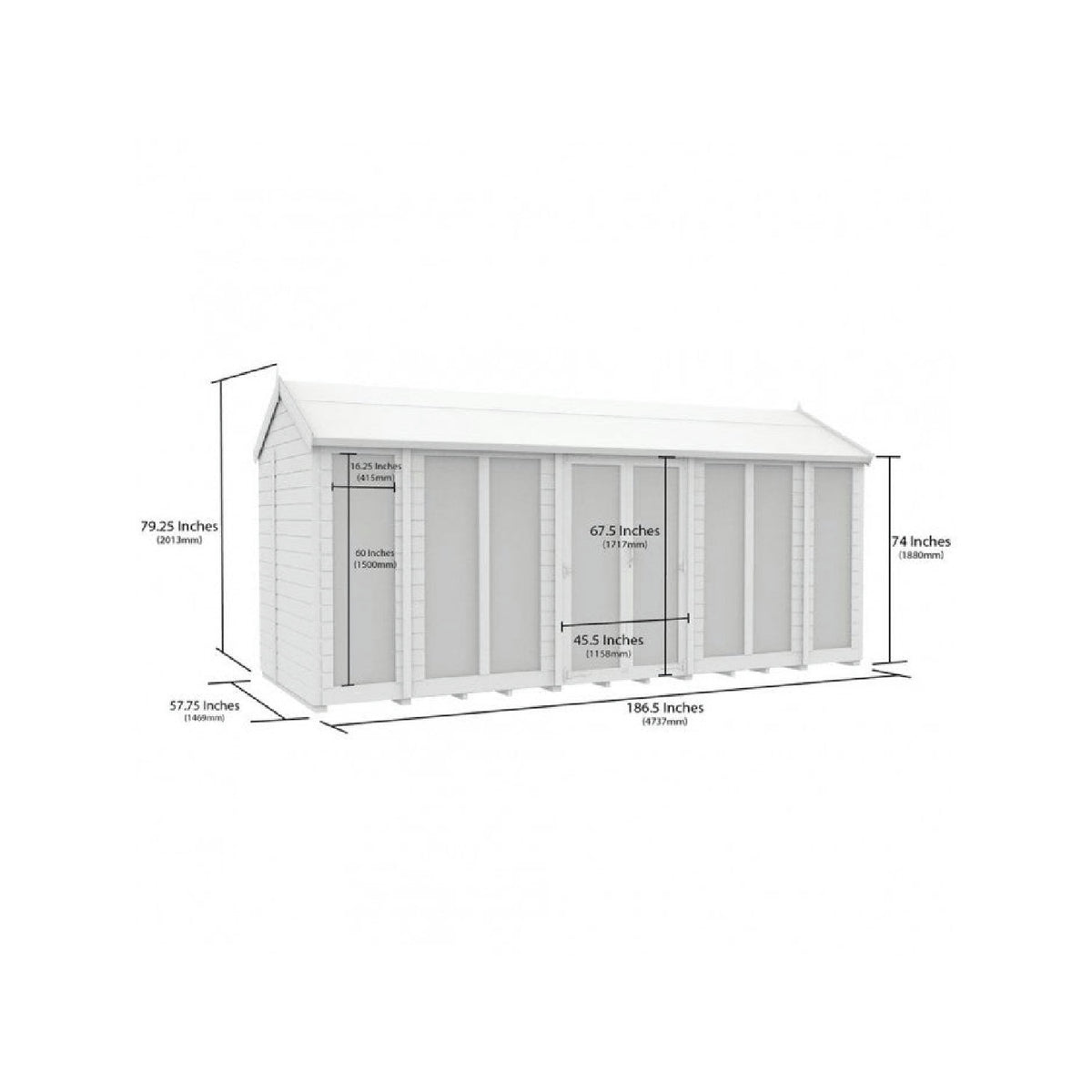 DIY Sheds – Apex Full Glass Summer House