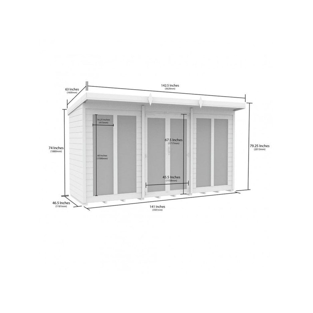 DIY Sheds – Pent Full Glass Summer House