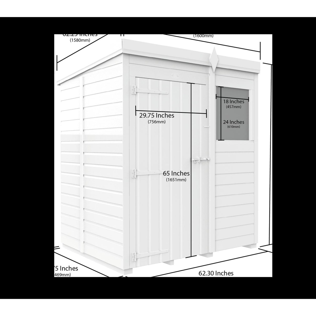 DIY Sheds – Composite Pent Shed – view 173