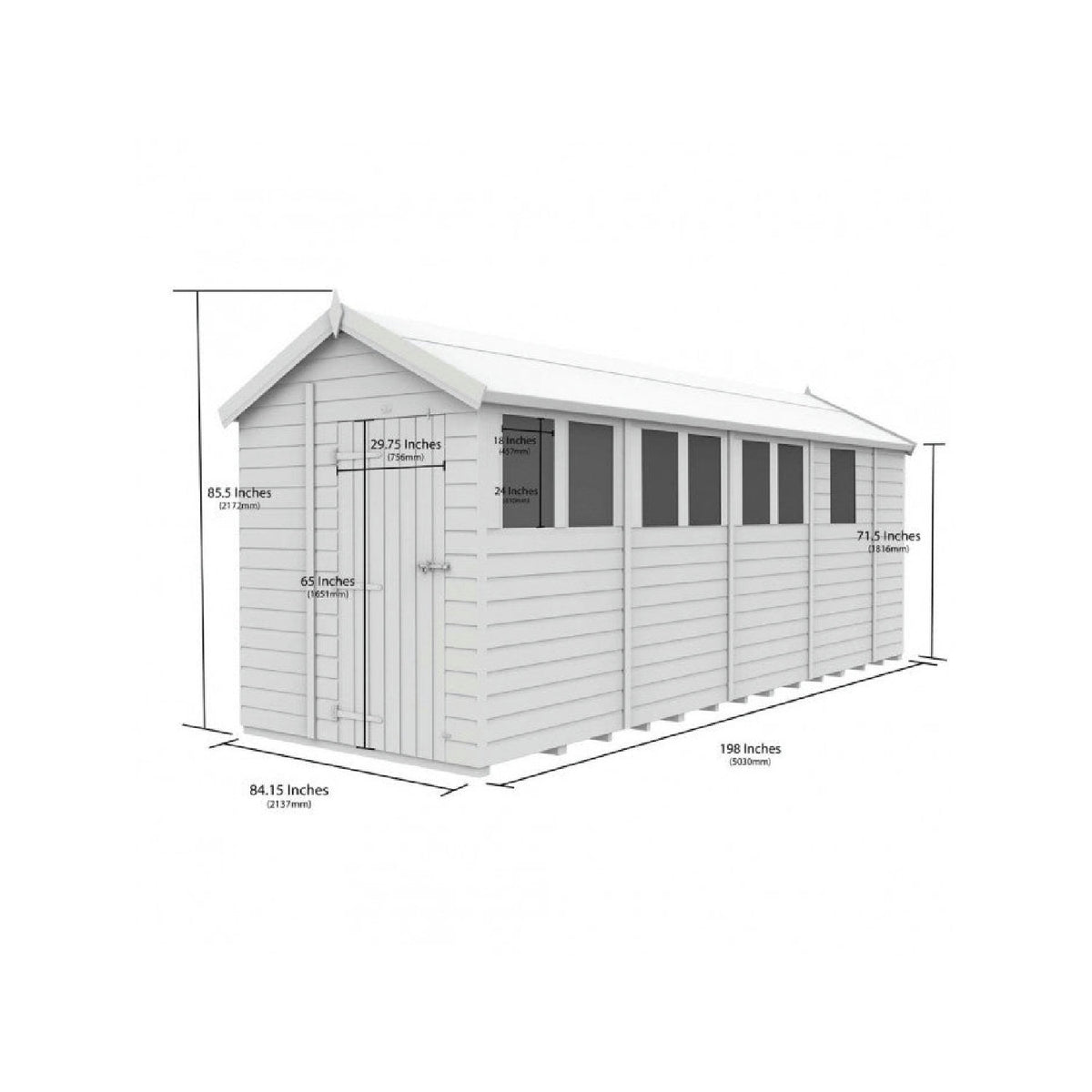 DIY Sheds – Apex Shed – Double Door – view 102
