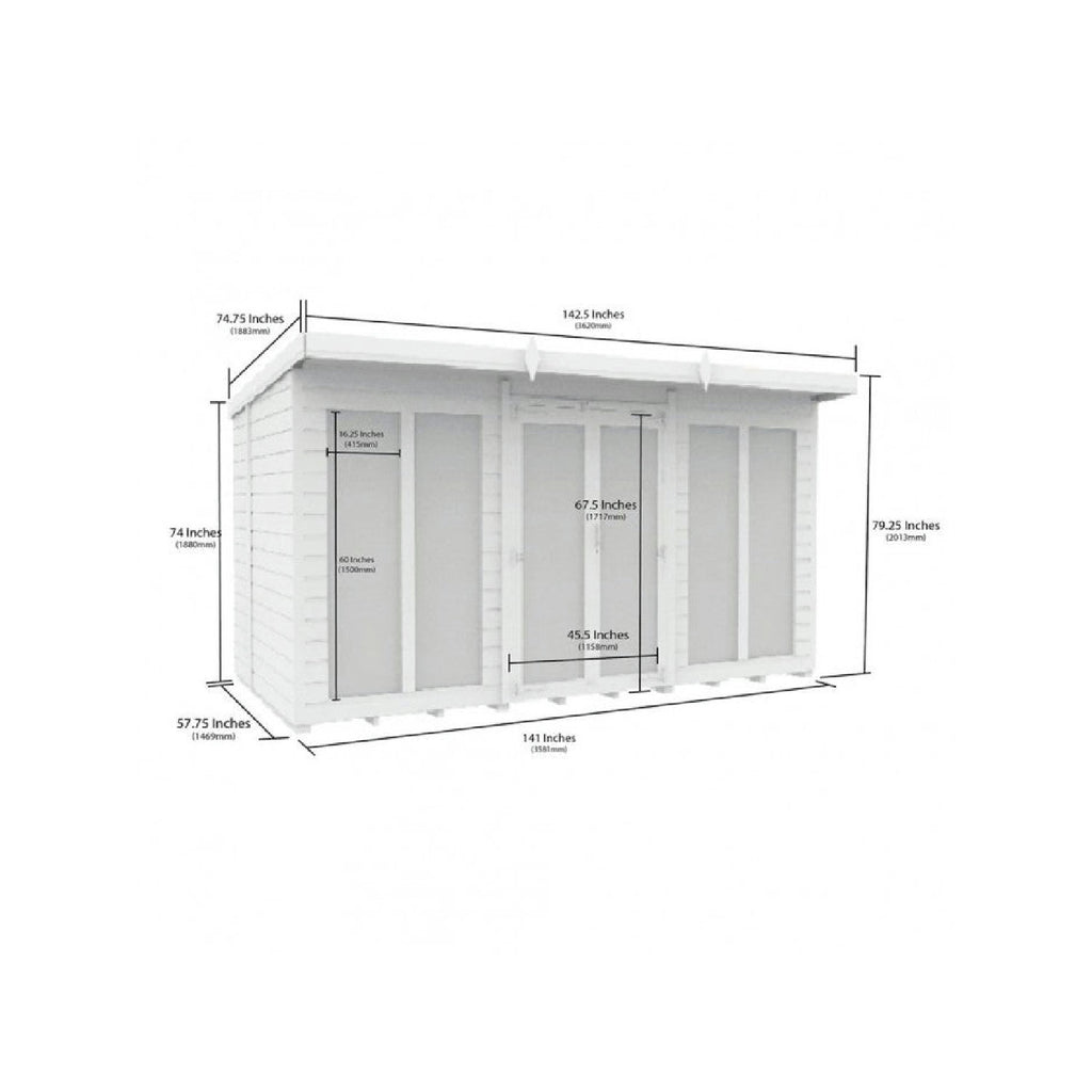 DIY Sheds – Pent Full Glass Summer House