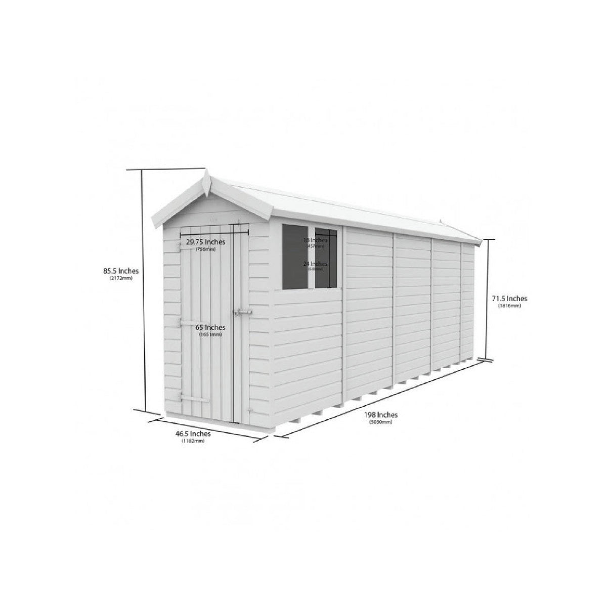 DIY Sheds – Apex Shed – Single Door – view 47