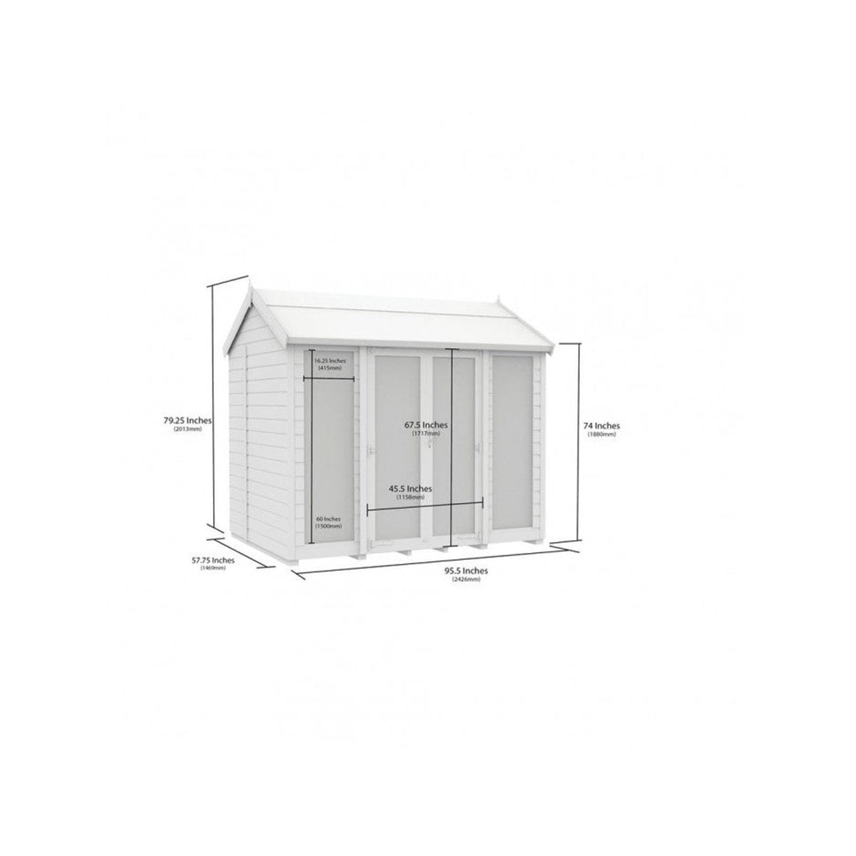 DIY Sheds – Apex Full Glass Summer House