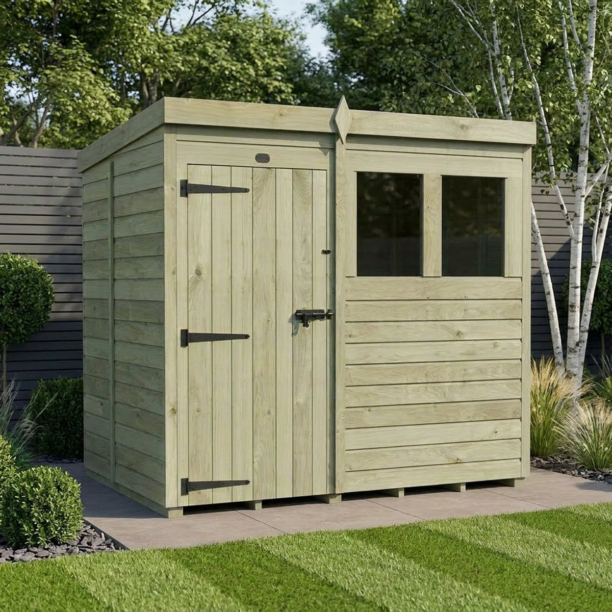 DIY Sheds – Pent Shed – Single Door – view 202