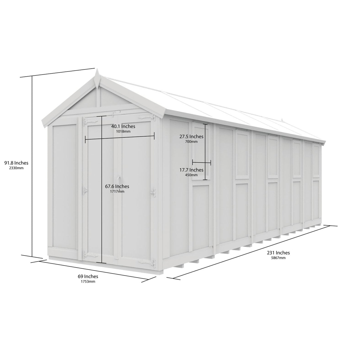 DIY Sheds – Apex Glass Greenhouse