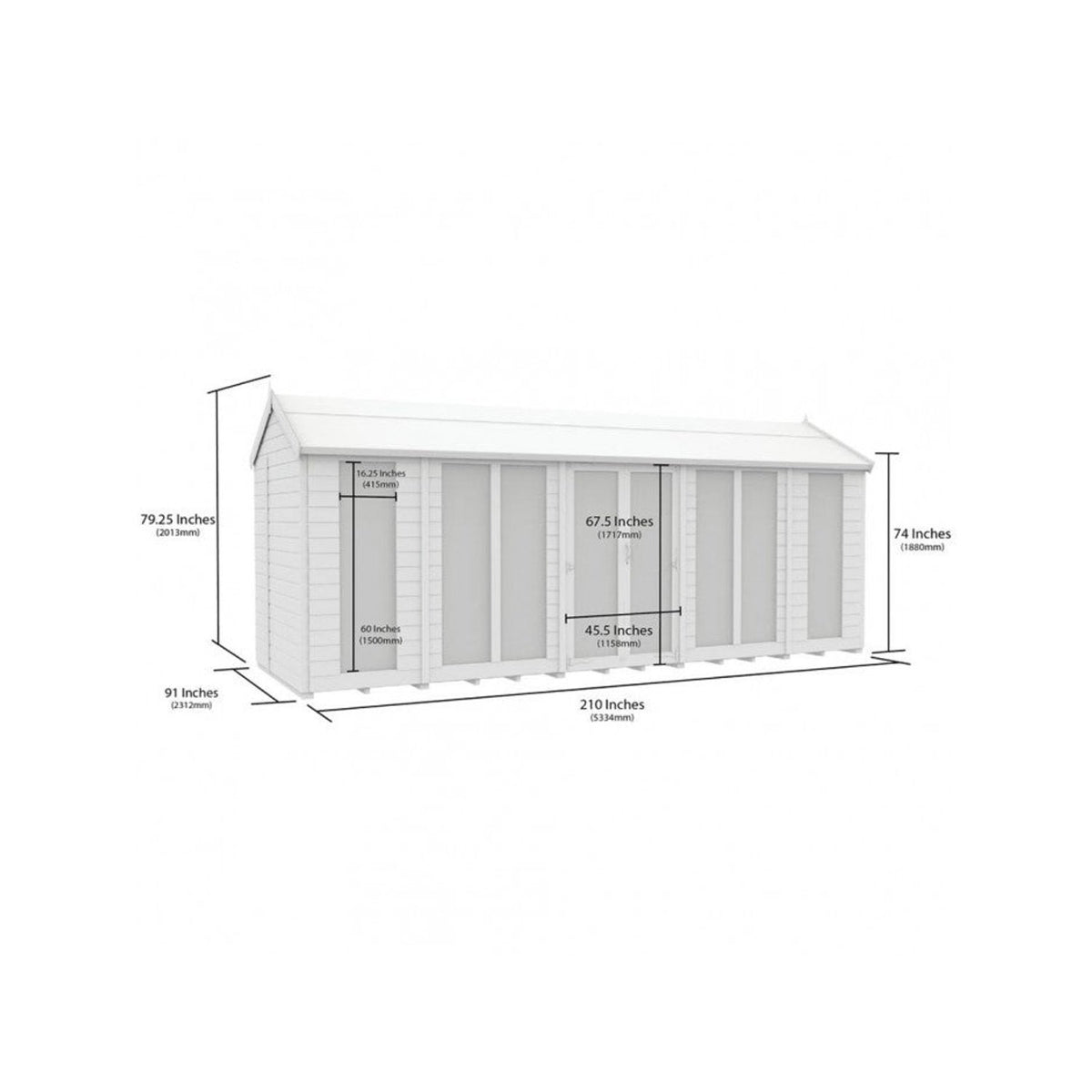 DIY Sheds – Apex Full Glass Summer House