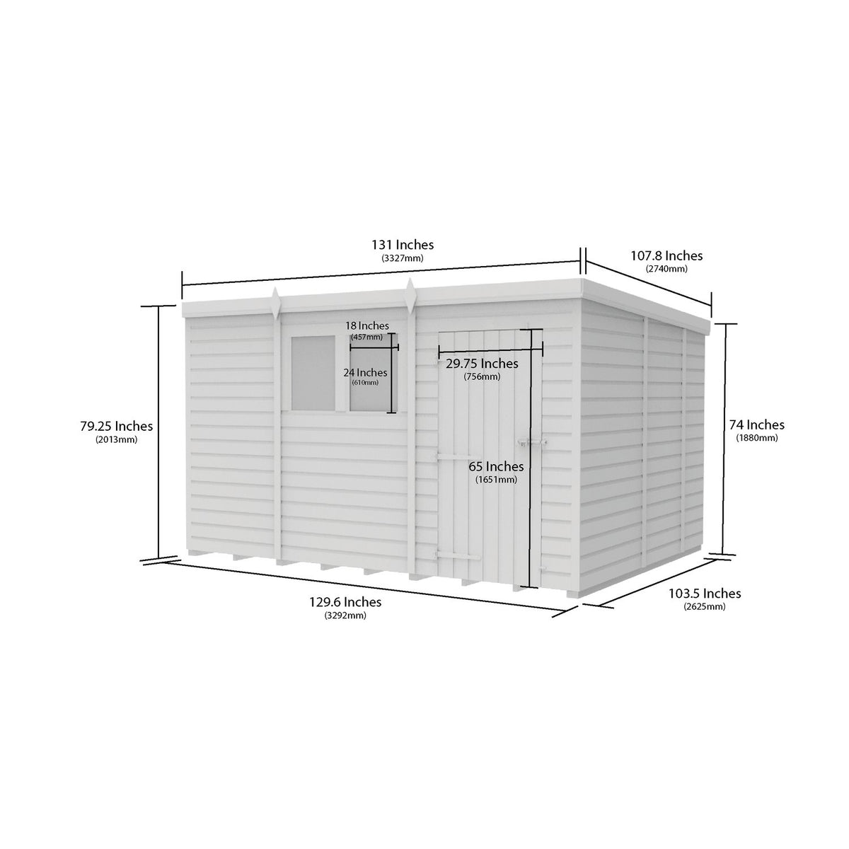 DIY Sheds – Composite Pent Shed – view 28
