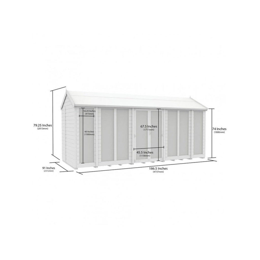 DIY Sheds – Apex Full Glass Summer House
