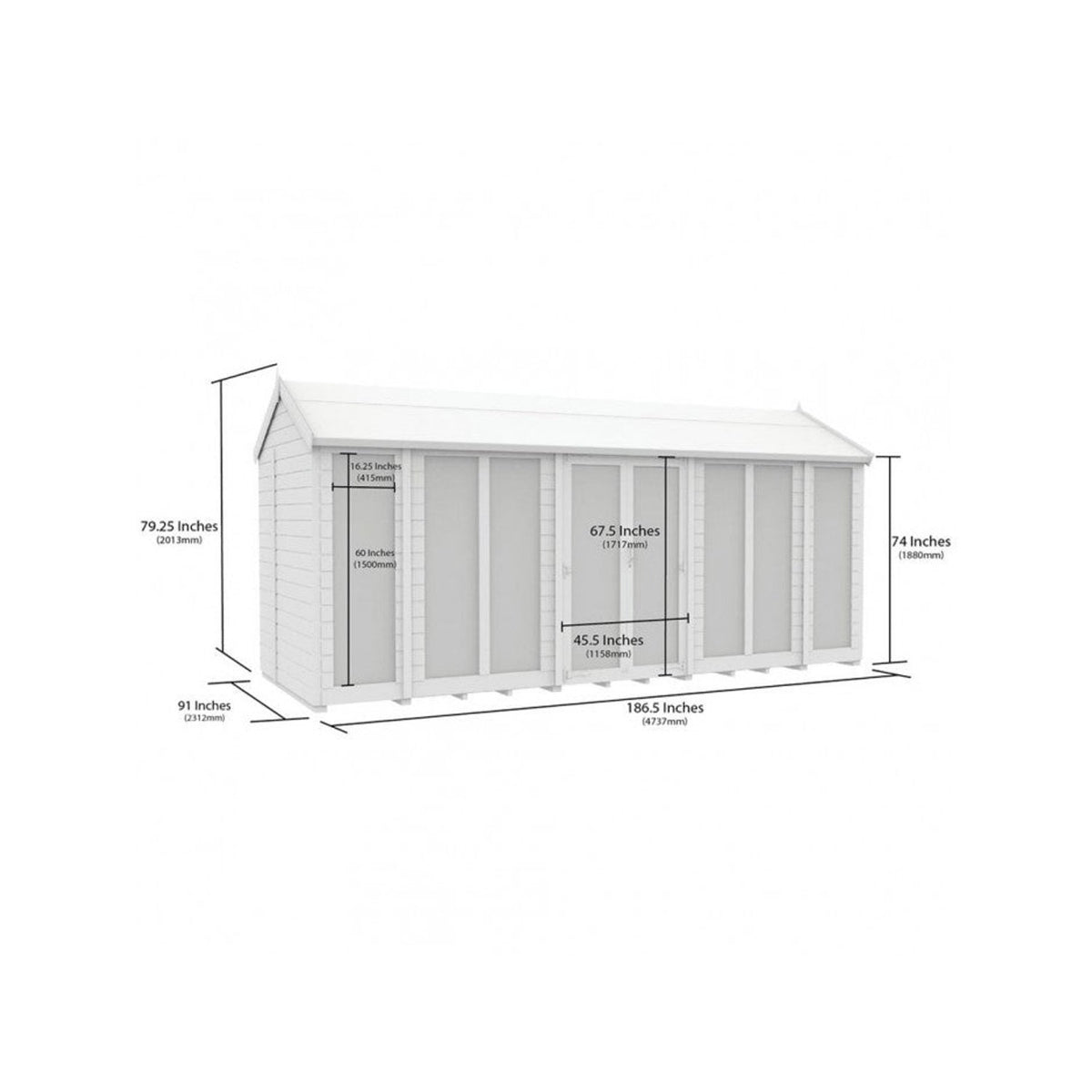 DIY Sheds – Apex Full Glass Summer House