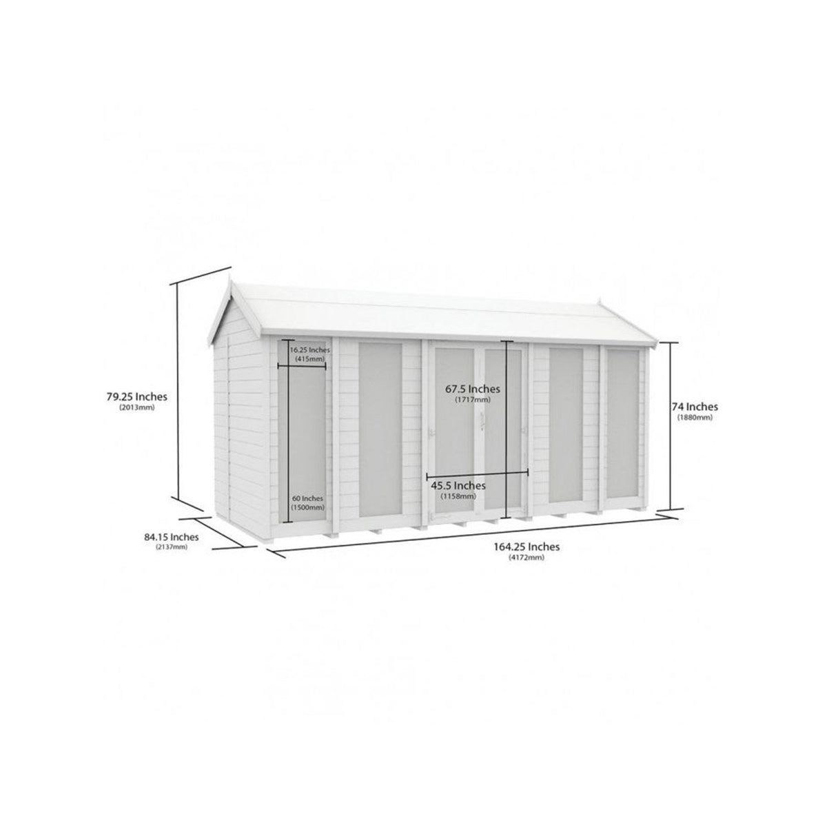 DIY Sheds – Apex Full Glass Summer House