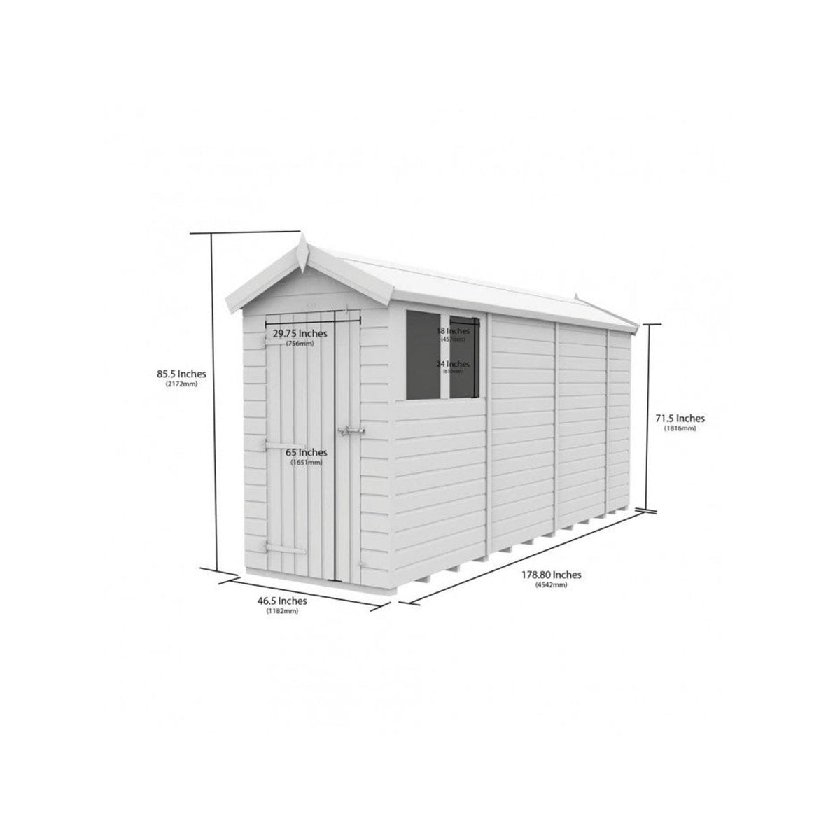 DIY Sheds – Apex Shed – Double Door – view 30