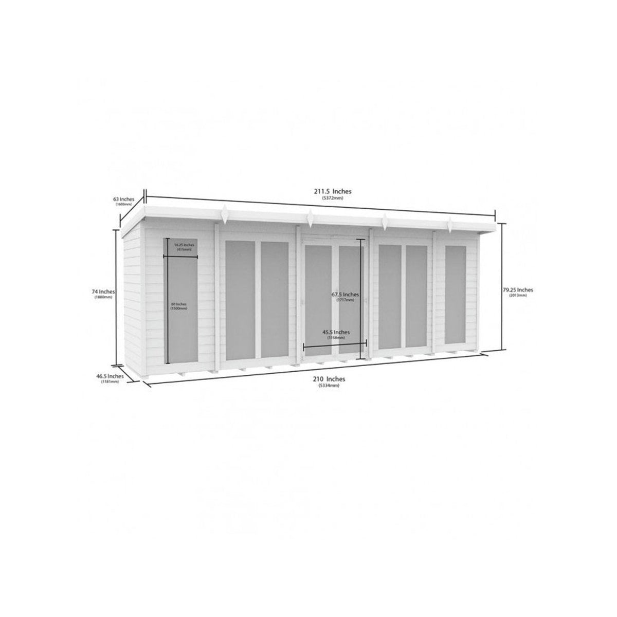 DIY Sheds – Pent Full Glass Summer House