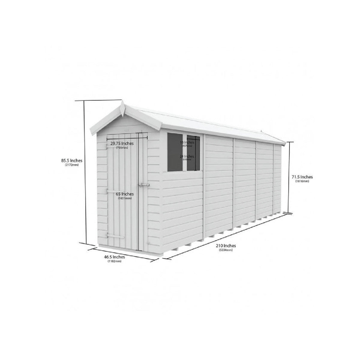 DIY Sheds – Apex Shed – Double Door – view 36