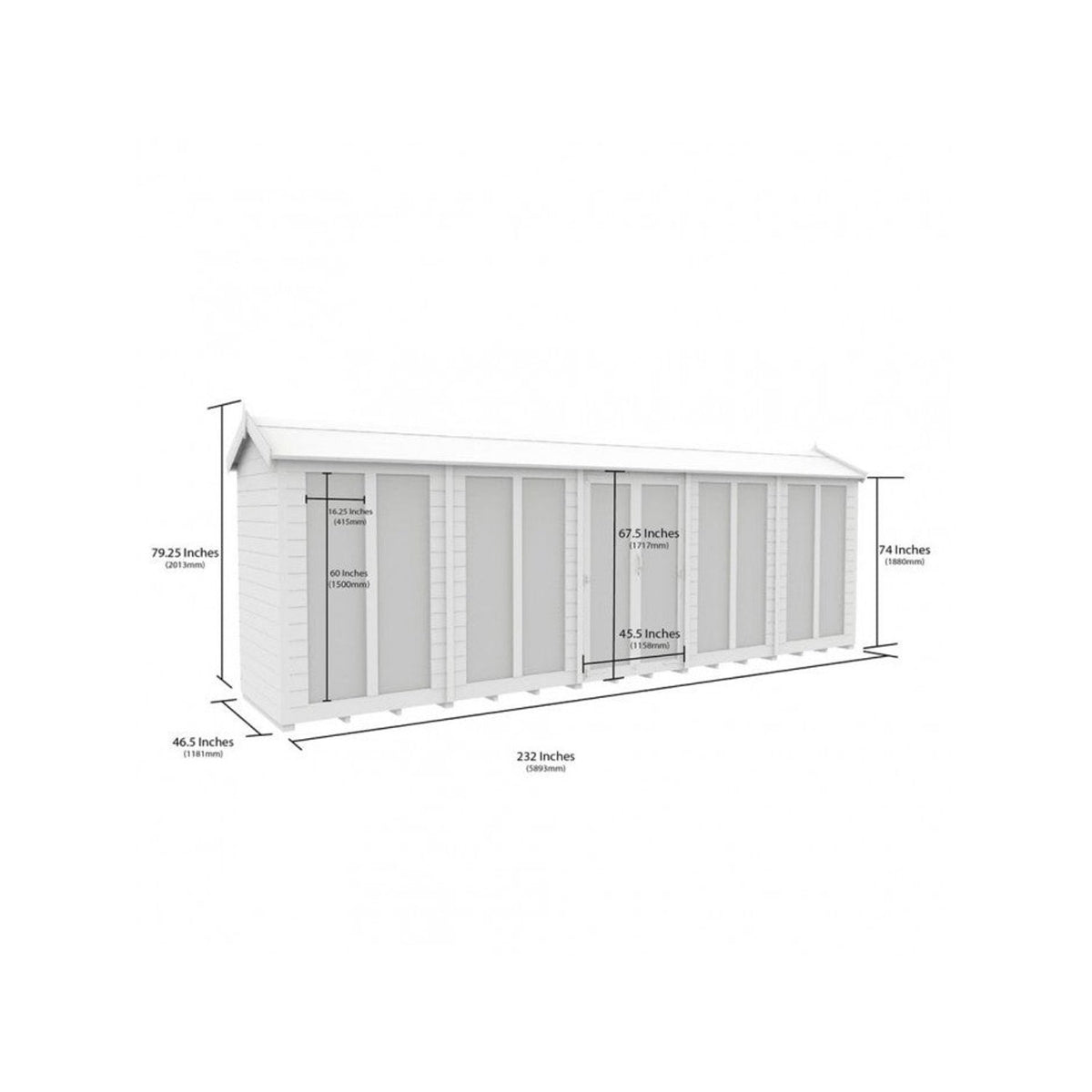 DIY Sheds – Apex Full Glass Summer House