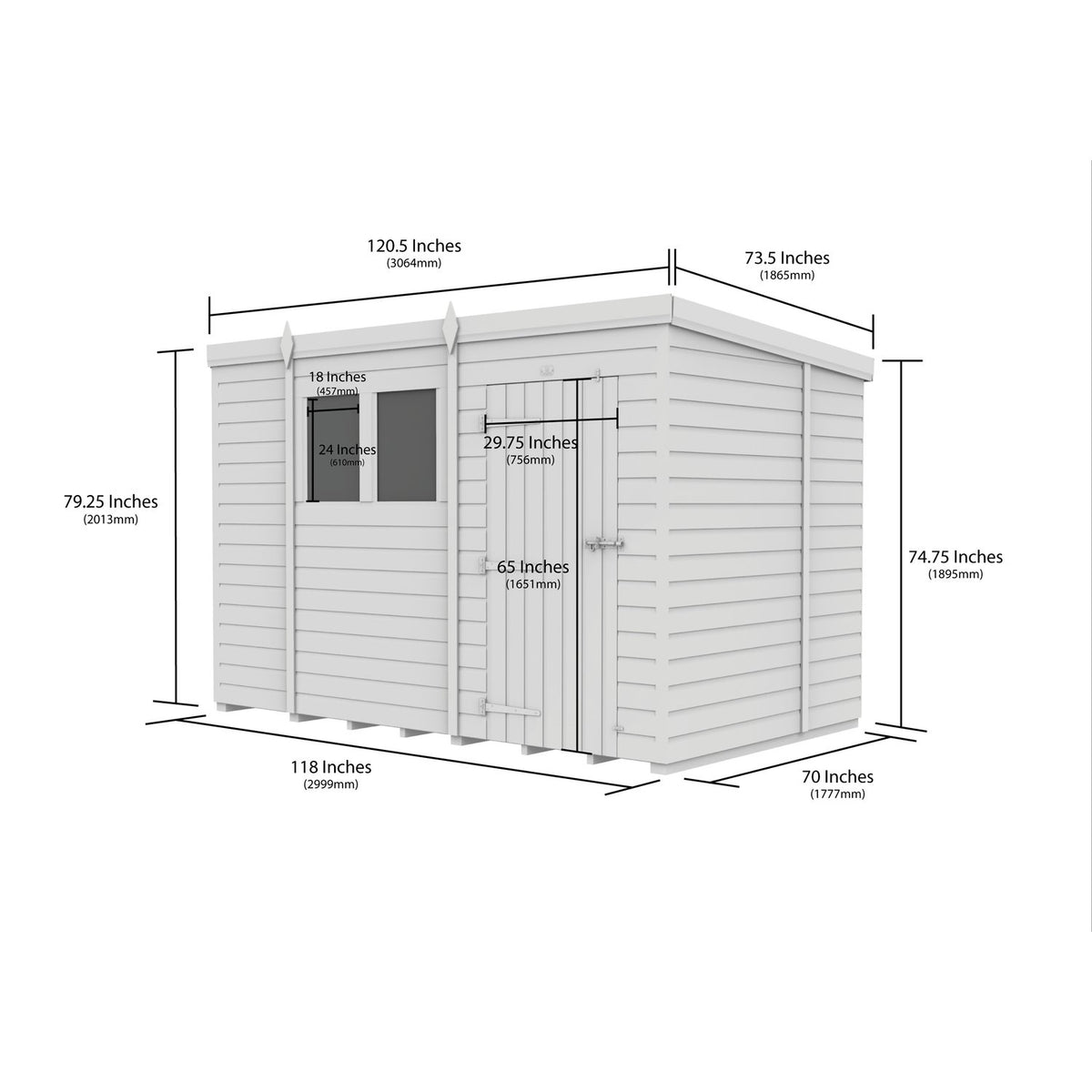 DIY Sheds – Composite Pent Shed