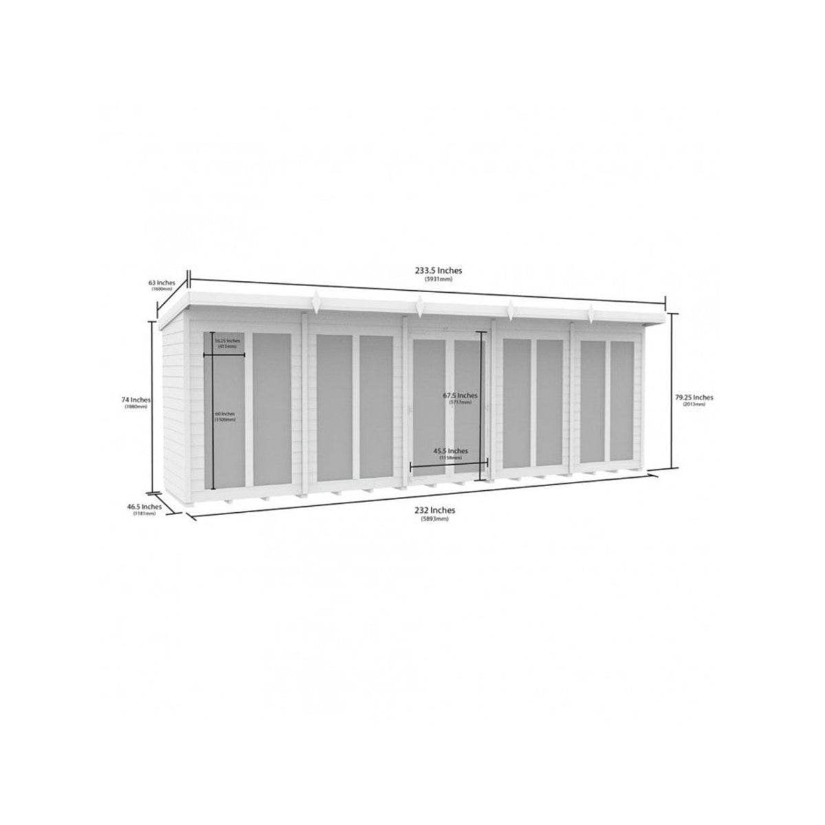 DIY Sheds – Pent Full Glass Summer House