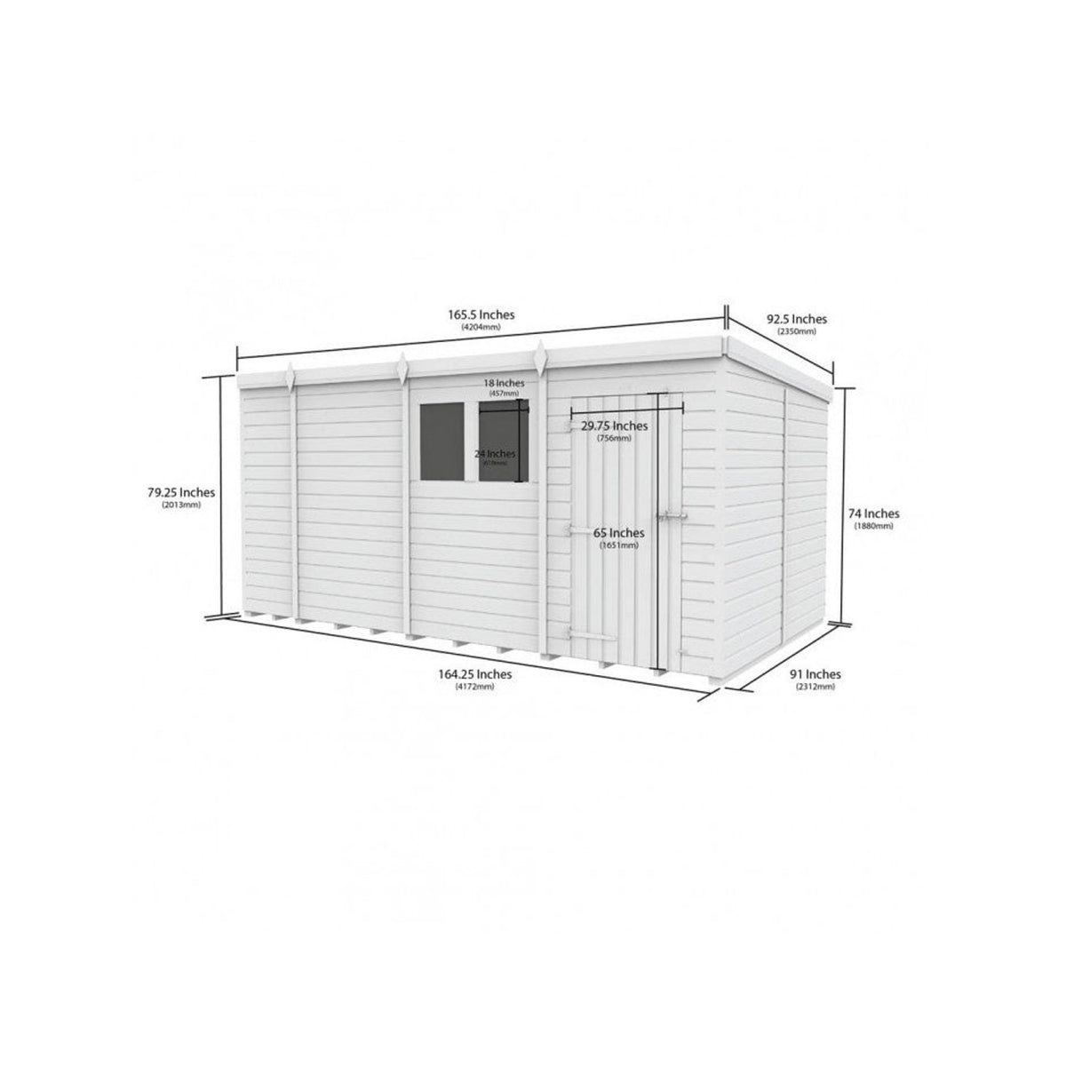 DIY Sheds – Composite Pent Shed – view 67