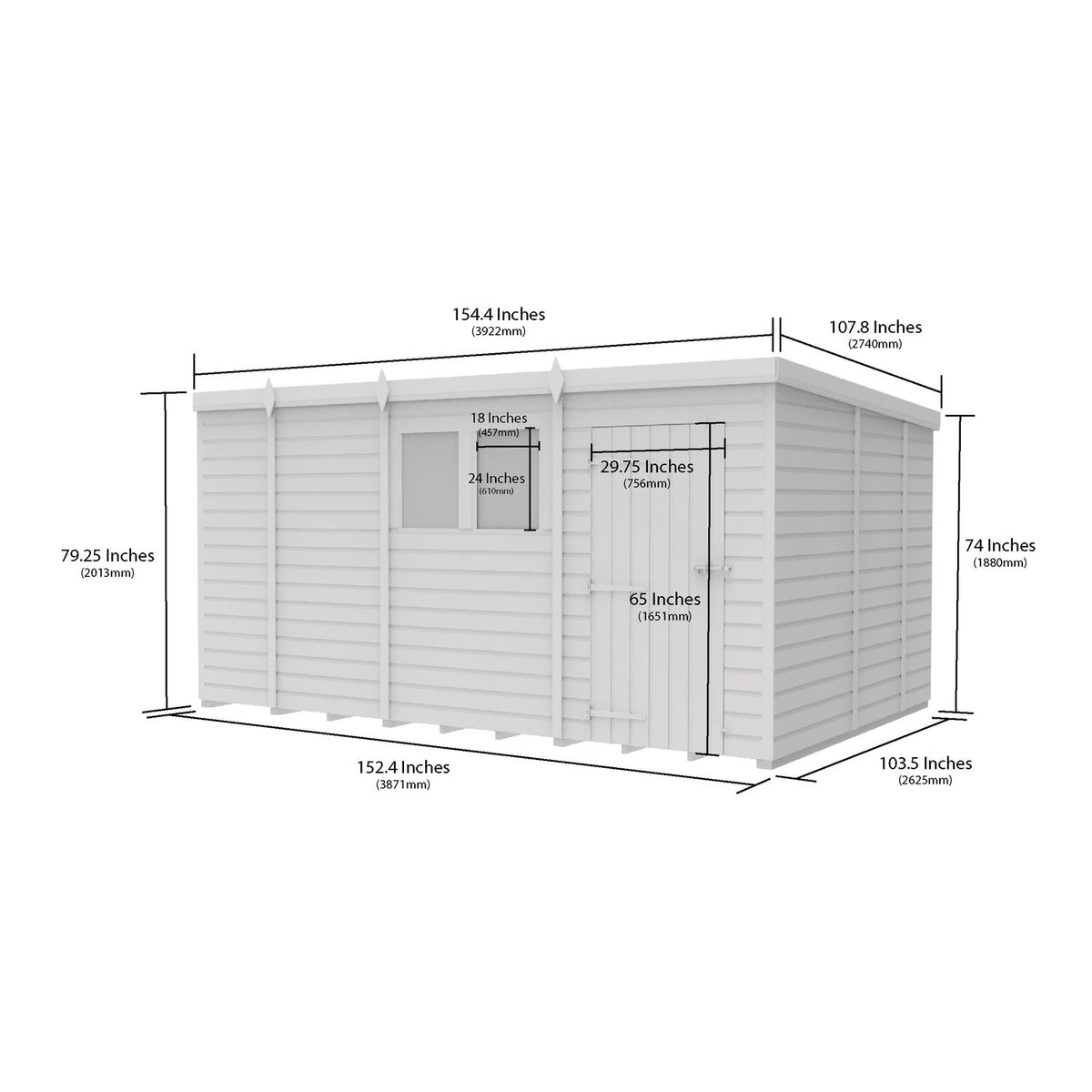 DIY Sheds – Composite Pent Shed – view 56