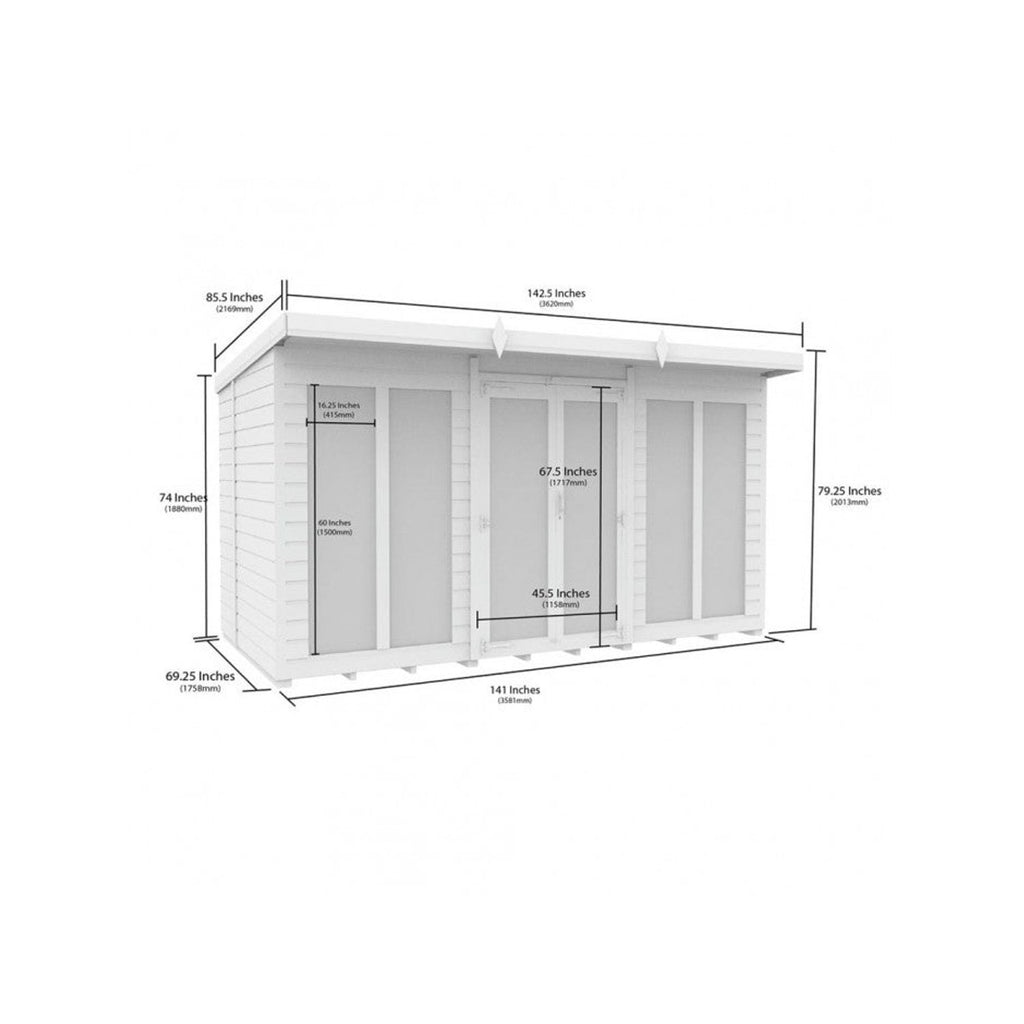 DIY Sheds – Pent Full Glass Summer House