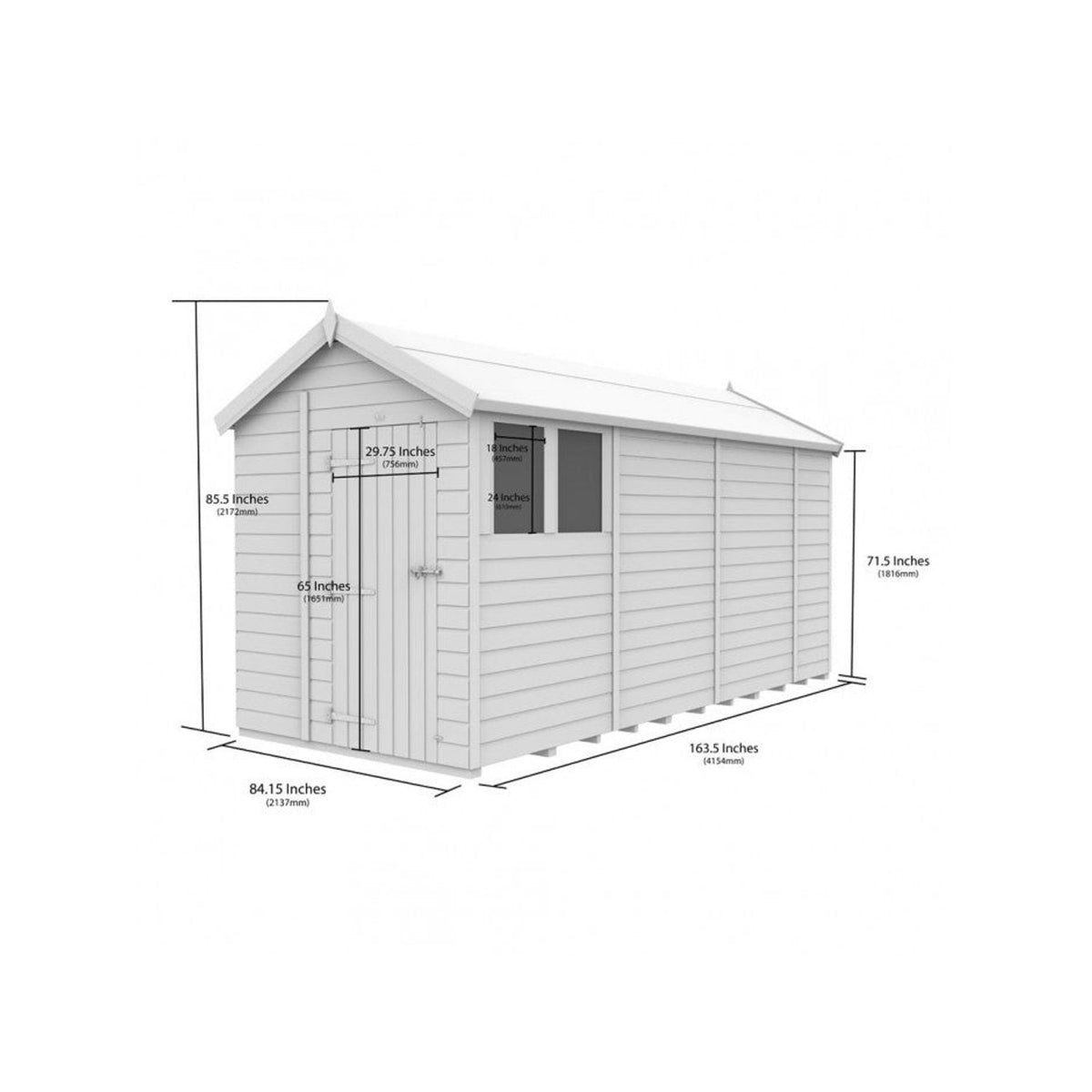 DIY Sheds – Apex Shed – Double Door – view 95