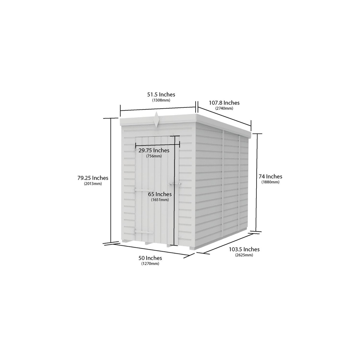 DIY Sheds – Composite Pent Shed – view 168