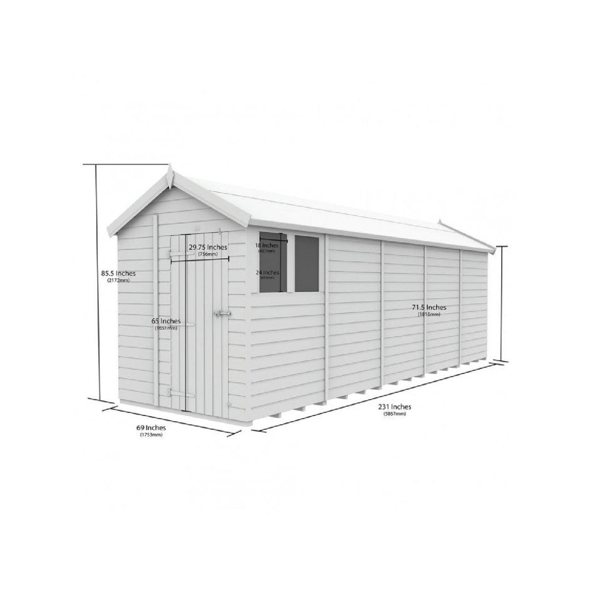 DIY Sheds – Apex Shed – Double Door – view 74